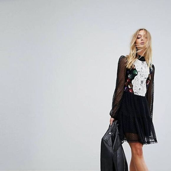 ASOS Millie Mackintosh‎ Embellished Detail Mini Dress - Picture 13 of 15